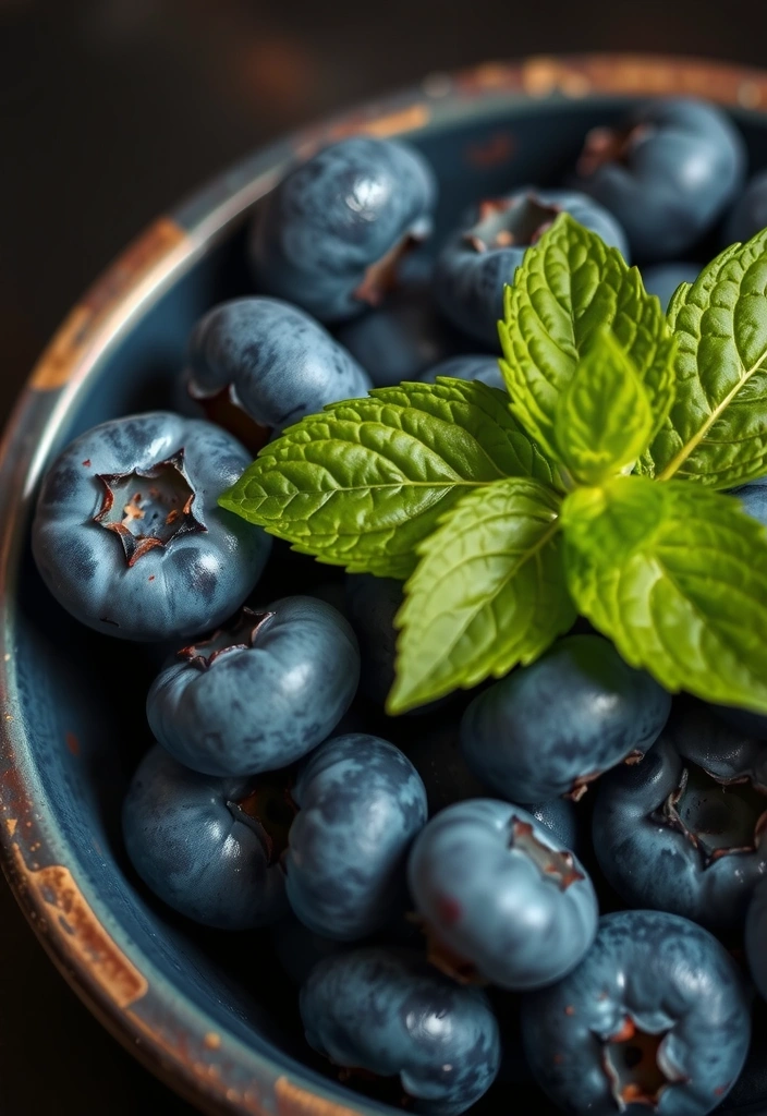 Detalle de bayas frescas